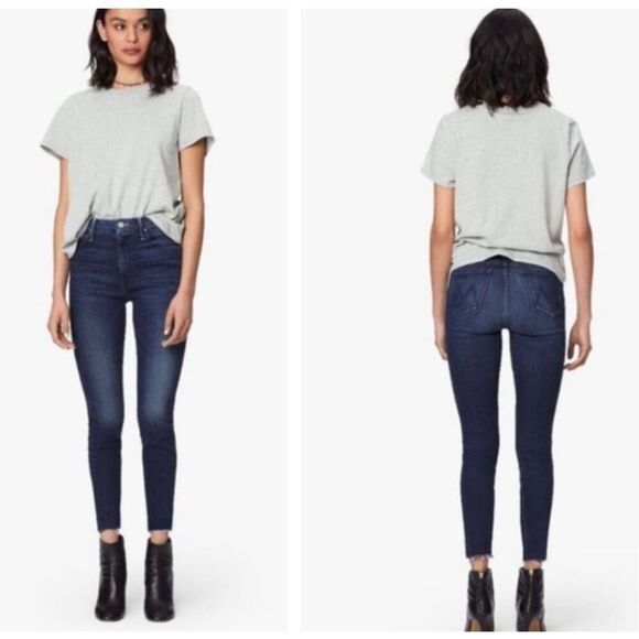 MOTHER Denim - MOTHER High Waisted Looker Fray Jeans in Tongue in Cheek Size 26 GUC